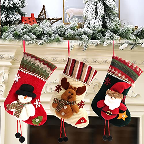 Niumowang Calcetín de Navidad, Calcetines Navidad Chimenea,Calcetines Decoración Navideña,Botas de Papá Noel,Calcetín de Navidad Grande,Apto para Decorar árboles de Navidad y chimeneas. (A)