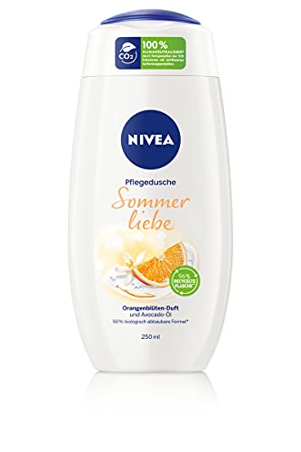 Nivea Sommerliebe Crema de ducha suave con aceite de aguacate, refrescante aroma de flor de naranja afrutado y suave espuma, 250 ml