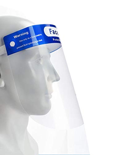 NK - Pack 10 unidades - Pantalla Protección Facial Transparente, Pantalla Protectora Cara, Protector Facial, Visera Protectora con cinta ajustable (x10)