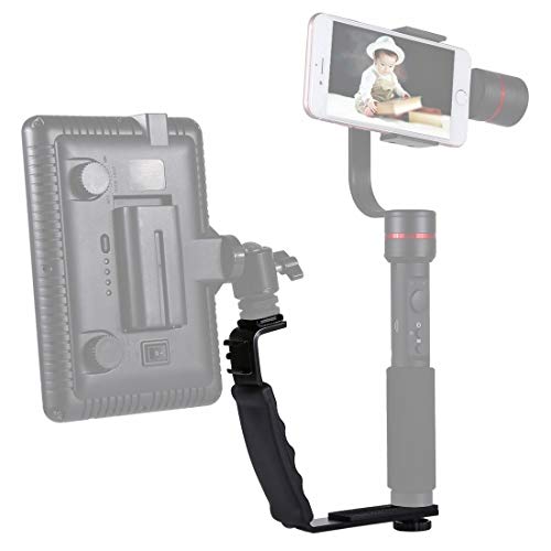 NO BRAND Selfie Tool PLT en Forma de L Titular asidero de la ménsula de Mano con montajes de Calzado de Doble Lado frío de vídeo con Flash, la cámara réflex Digital