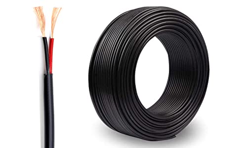 NorthPada 22 AWG 0,3 mm² conductor 22/2 hilos electrónicos eléctricos cable trenzado PVC cobre 5 V 9 V 12 V 24 V 240 V Bobina con dos cables 5 metros