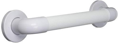 NRS Healthcare F19467 - Barra de apoyo de plástico y diseño estriado, 30 cm, color blanco
