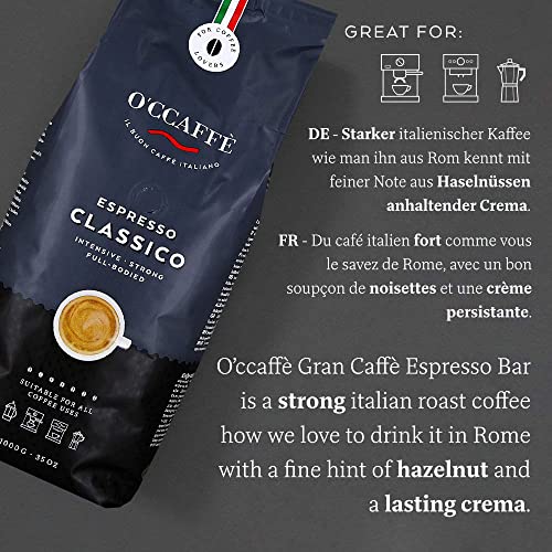 O'Ccaffè Espresso Classico Granos de Café 3 Paquetes 3000 g