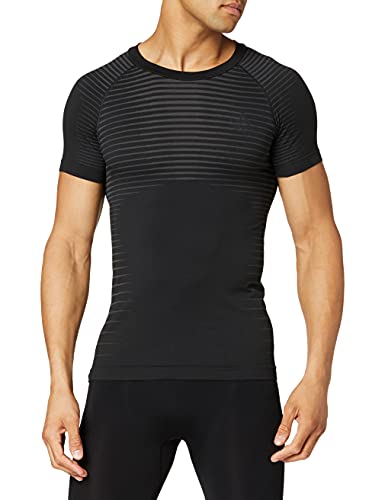 Odlo Men's Performance Light Base Layer T-Shirt, Black, S