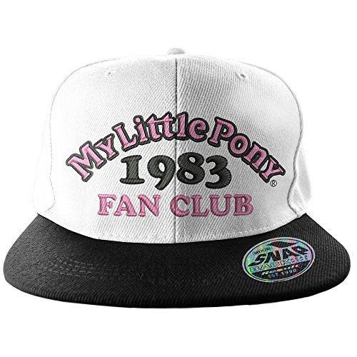 Officially Licensed Merchandise My Little Pony Fan Club 1983 Adjustable Size Snapback Cap (Black/White)