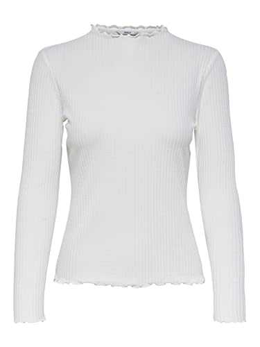 Only Onlemma L/S Noos Jrs-Camiseta de Cuello Alto Mangas, Egret, XL para Mujer