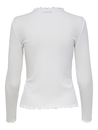 Only Onlemma L/S Noos Jrs-Camiseta de Cuello Alto Mangas, Egret, XL para Mujer