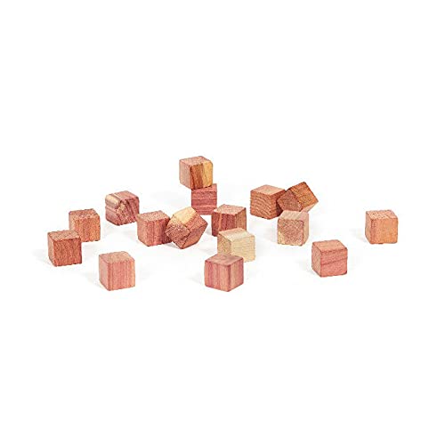Ordinare&Co Compactor Repelente de Polillas de Cubos de Madera para Cajones, Set de 16, Madera de Cedro Natural, 2 x 2 x 2 cm, Código de Producto CED023