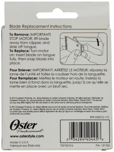 Oster 76918-016 - Cuchilla para cortapelos 1/4 mm, talla 0000