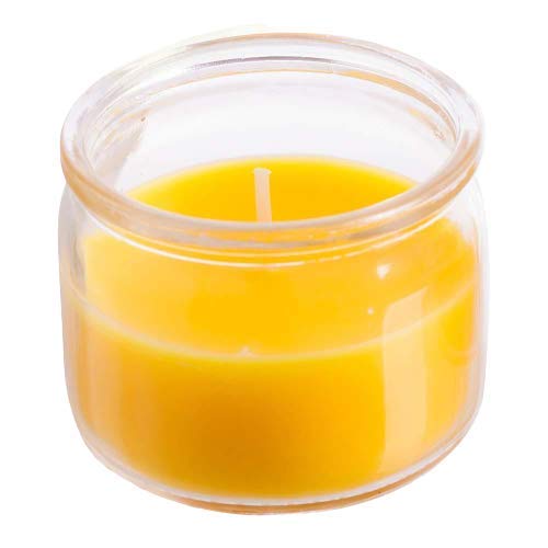 Pack 3 Vela citronela en Vaso de Cristal de tamaño 7x5cm y 70 grs, con Aroma de citronela perfumada al 3% con 10 Horas de combustión aproximada.