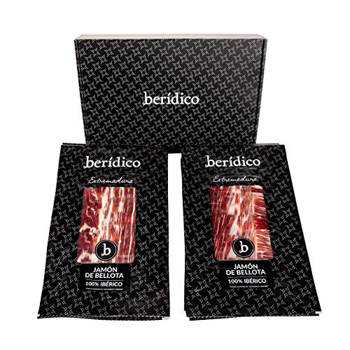 Pack 9 sobres de 100 g de Jamón de Bellota 100% Ibérico cortado a mano. Extremadura. BERÍDICO