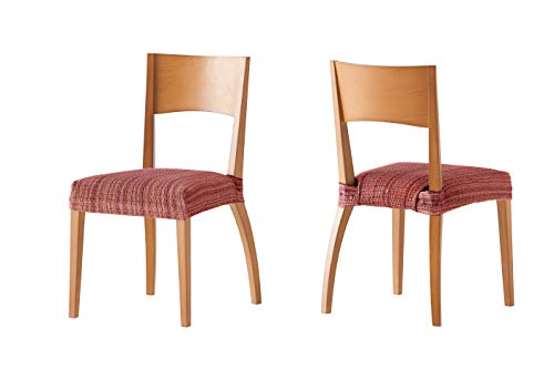 Pack de 2 Fundas de Asiento para silla modelo MEJICO, color BURDEOS, medida 40-50 cm ancho.