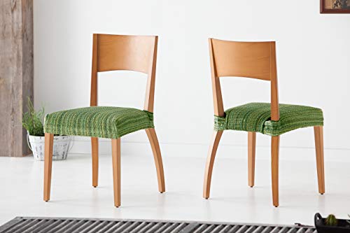Pack de 2 Fundas de Asiento para silla modelo MEJICO, color VERDE, medida 40-50 cm ancho.