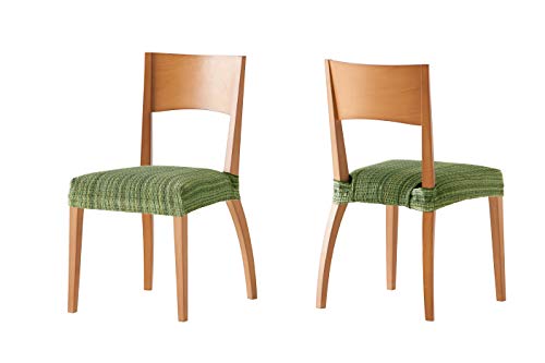 Pack de 2 Fundas de Asiento para silla modelo MEJICO, color VERDE, medida 40-50 cm ancho.