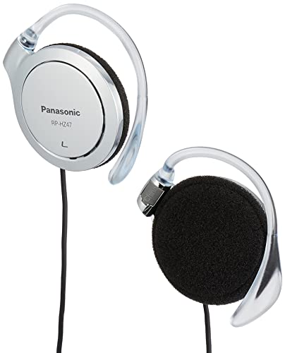 Panasonic RP-HZ47-S - Auriculares supraaurales Plateados con Gancho para la Oreja, Auriculares de Cable, 14 – 24000 Hz, 1 m, Plateados