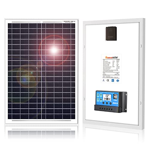 Panel solar Dokio de 20 W para carga de baterías de 12 V con controlador