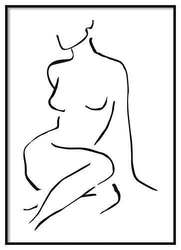 Panorama Póster Silueta Mujer Frontal 50x70cm - Impreso en Papel 250gr - Póster Pared - Láminas para Enmarcar - Cuadros Decoración Salón - Pósters Decorativos - Cuadros Modernos