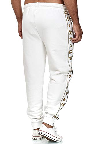 Pantalón chándal para Hombre Sweat-Pants Jogger Deportivo Blanco