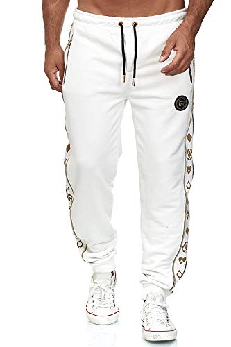 Pantalón chándal para Hombre Sweat-Pants Jogger Deportivo Blanco