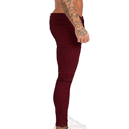 Pantalones Casuales para Hombre Pantalones Harem sólidos Vaqueros Pitillo de Mezclilla Rectos Ajustados Streetwear Pantalones lápiz