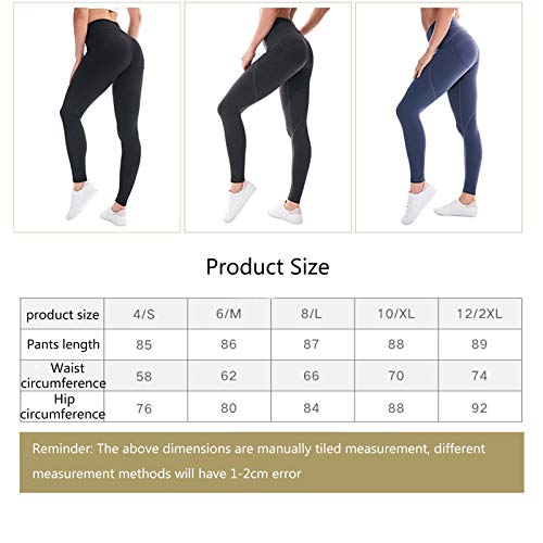 Pantalones De Fitness De Yoga para Mujer Leggings， Cintura Alta Pantalón Deportivo De Mujer Leggings Mallas para Running Training Fitness Alta Elasticidad Y Secado Rápido A,M