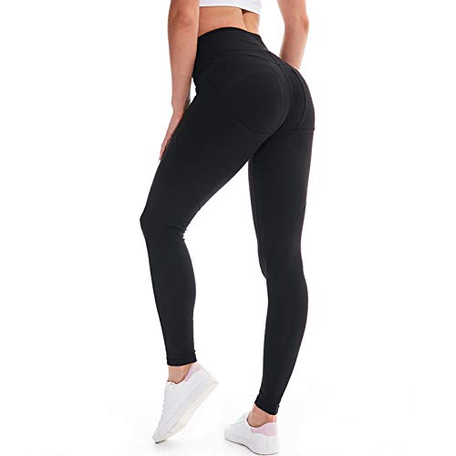 Pantalones De Fitness De Yoga para Mujer Leggings， Cintura Alta Pantalón Deportivo De Mujer Leggings Mallas para Running Training Fitness Alta Elasticidad Y Secado Rápido A,M