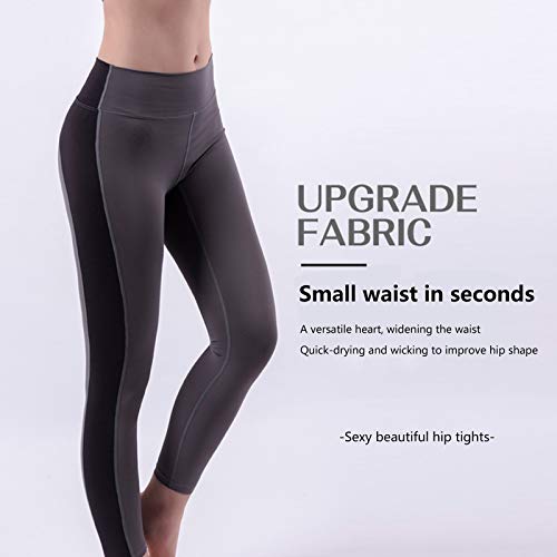 Pantalones De Fitness De Yoga para Mujer Leggings Mujer Deporte Cintura Alta Mallas Pantalones Deportivos Leggins con Bolsillos para Yoga Running Fitness B,XL