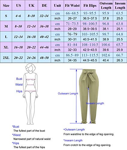 Pantalones de Verano con Cintura elástica Ligera y Cintura Alta Elegantes para Mujer Gris Oscuro 2XL CL10903-14