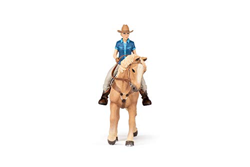 Papo 51566 Wild West Caballo y Vaquera