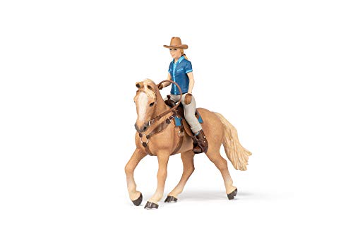 Papo 51566 Wild West Caballo y Vaquera