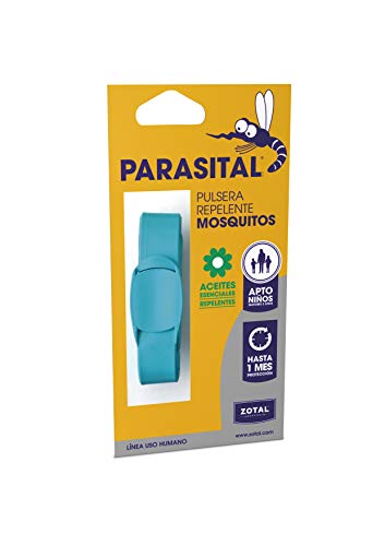 Parasital Pulsera Repelente de Mosquitos, Azul Turquesa - 1 Unidad