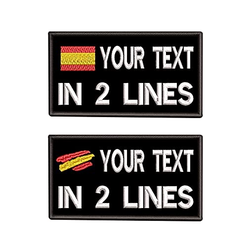 Parches de nombre tácticos personalizados 9 x 5cm Etiqueta de número militar personalizada Parche de bandera de España personalizado para múltiples bolsas de ropa Chaleco Chaquetas Camisas de trabajo