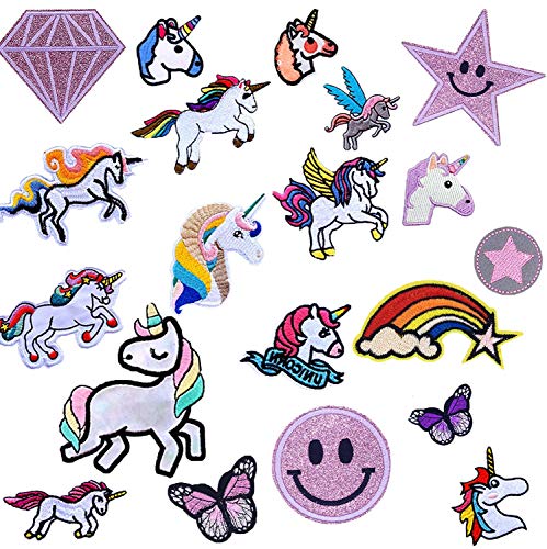 Parches de Unicornio para Ropa,Patch Stickers Ropa,Para Manualidades,Parches para Planchar Infantil, Patch Sticke,Camisas, Vaqueros, Ropa, Bolsos, Parches, Etc. (Unicorn)