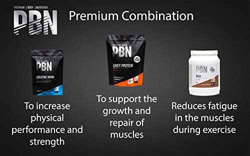 PBN Premium Body Nutrition - Proteína de suero de leche en polvo, 1 kg (Paquete de 1), sabor Fresa, sabor optimizado