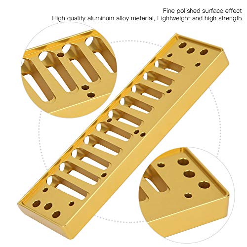 Peine de armónica, juego de armónica liviano de pulido fino de aleación de aluminio, enseñanza de música para entusiastas de la música que tocan la tienda de instrumentos musicales(oro)