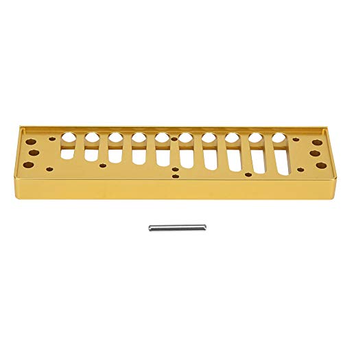 Peine de armónica, juego de armónica liviano de pulido fino de aleación de aluminio, enseñanza de música para entusiastas de la música que tocan la tienda de instrumentos musicales(oro)