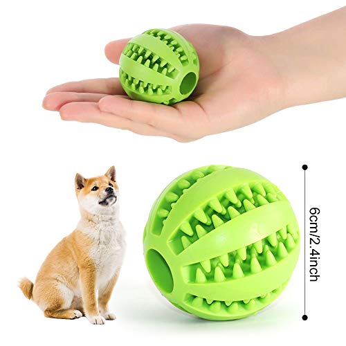 Pelota para Perros,Bola de Limpieza de Dientes Juguetes para Perros Mascotas Pelota de Goma Elástica,Bolas Juguetes Interactivos para Morder Perro