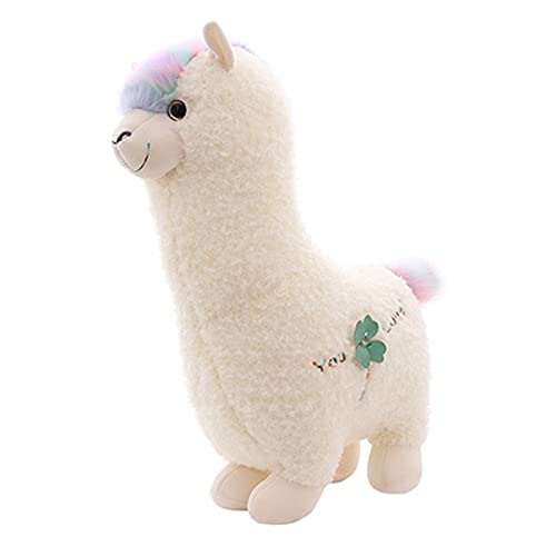 Peluche de alpaca con forma de peluche, de algodón suave y felpa corta para almohada o juguetes, regalo para niños, niñas y novias (38 cm)