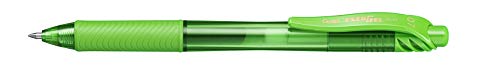 Pentel EnerGelX - Bolígrafo Energel retráctil con punta de bola, Escritura en color verde claro