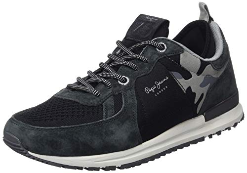 Pepe Jeans London Tinker Pro-73, Zapatillas Hombre, Negro (Anthracite 982), 41 EU