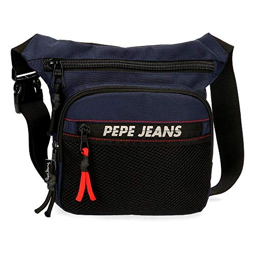 Pepe Jeans Split Riñonera Azul 31,5x24x2 cms Poliéster