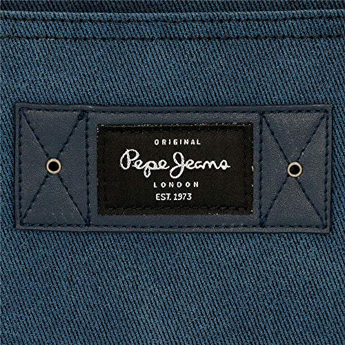 Pepe Jeans Vivac Riñonera Azul 35x13x5 cms Algodón y PU