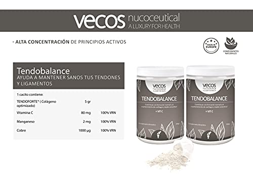 Péptidos Bioactivos de Colágeno optimizado TENDOBALANCE para incrementar la salud y calidad de articulaciones, tendones y ligamentos. 305 Gramos sabor neutro
