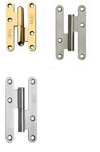 PERNIO DE 95MM CON CANTO REDONDO Y SIN REMATES APERTURA DERECHA Y/O IZQUIERDA PACK DE 6 UNIDADES (IZQUIERDA, ACERO INOX)