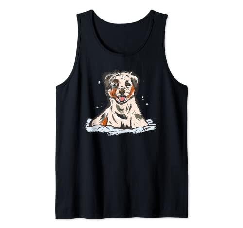 Perro de cachorro de pastor australiano Camiseta sin Mangas