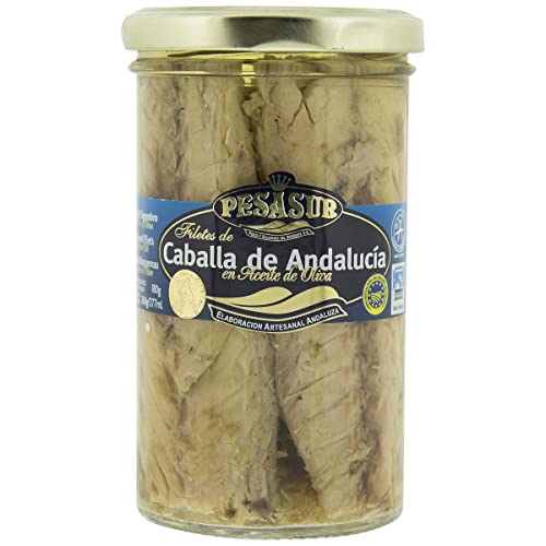 Pesasur Filetes de Caballa de Andalucía en Aceite de Oliva, 180g