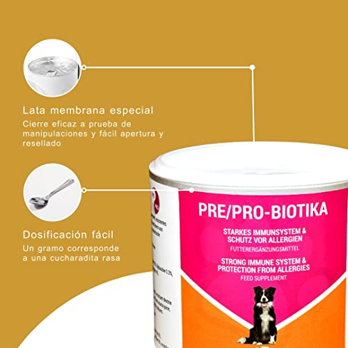 Peticare Perros Prebiótico y Probiótico - Fortalecer Sistema Inmunológico, Restauración Tripas, Construir Flora Intestinal, Alivia Susceptibilidad Alergias y Picores - petDog Health 2501