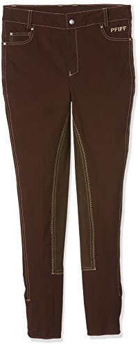 PFIFF Unisex de niños rijbroek Kira Pantalón, Infantil, Color marrón, tamaño 44