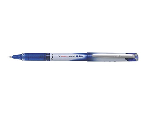 PILOT-Lote de 3 bolígrafos roller tinta líquida V-Ball Grip 05 Pte, color azul