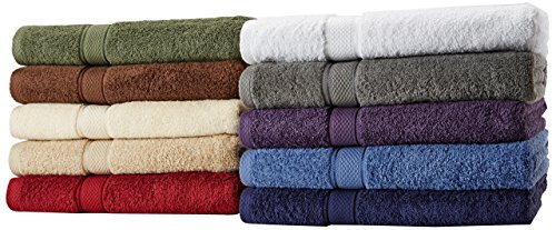 Pinzon by Amazon - Juego de toallas de algodón egipcio (2 toallas de baño y 2 toallas de manos), color gris